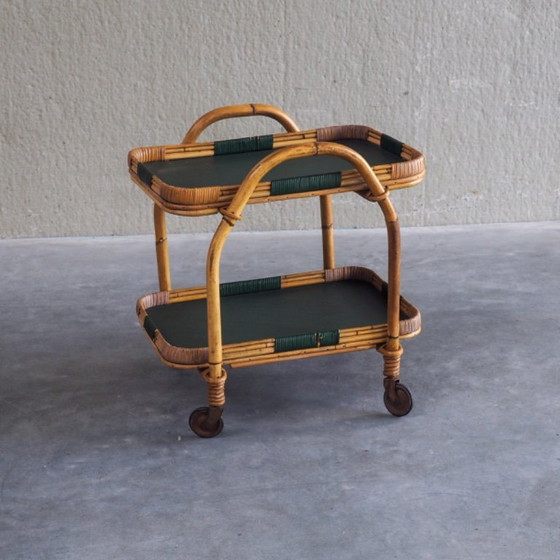 Vintage Bamboo & Rattan Serving Trolley – Bar carts (photo 6 of 17)