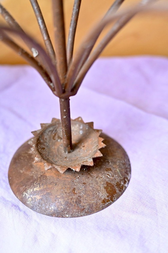 Image 1 of Grande albero di Natale brutalista/portacandele - Forgiatura