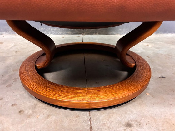 Image 1 of Poltrona girevole Ekornes stressless in pelle marrone 