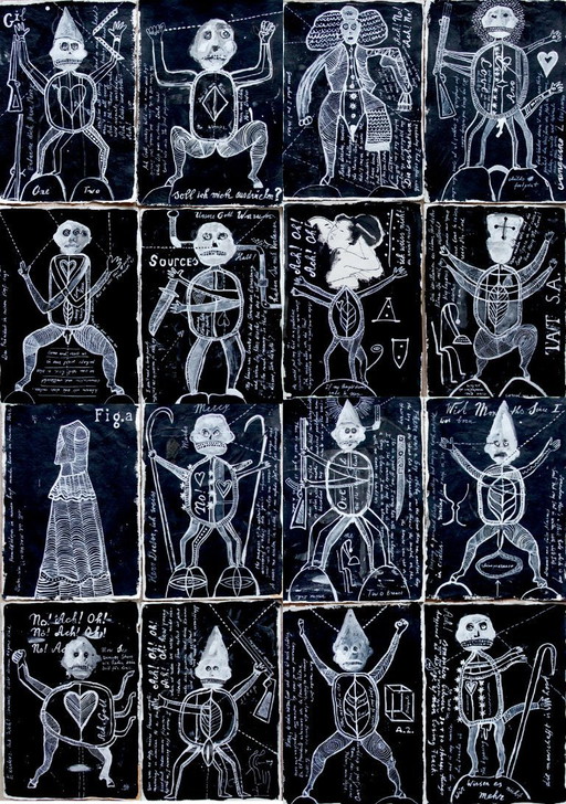 Ramón Gieling - 'Les favoris de la lune' – tableau of 16 paintings