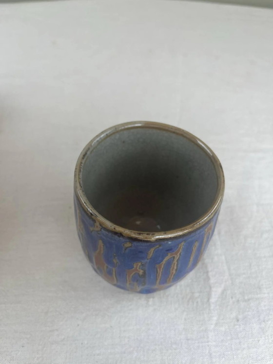Handgefertigter Steingutbecher – Geschirr, Porcelain, Brutalist (photo 7 of 7)