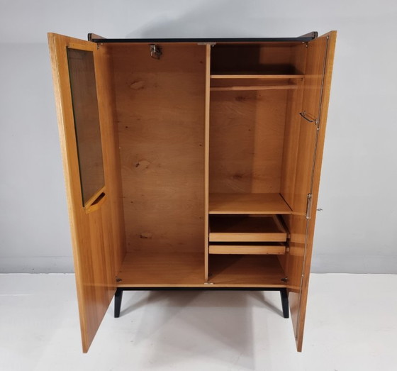 Image 1 of Vintage walnoten garderobekast, 1970