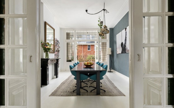 Modern Dutch Design Long Dining Table – Michel Somers, polished steel (photo 3 of 6)