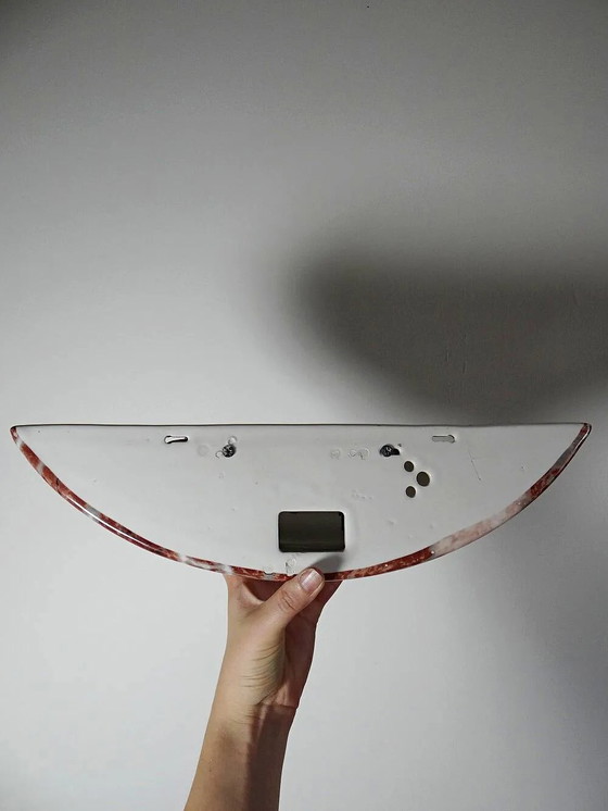 Pair of vintage red faux marble ceramic Wall lights, 90s., White (photo 9 of 15)