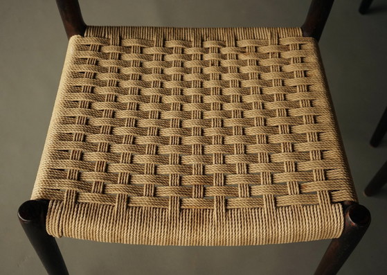 Image 1 of Model 75 Chairs in Beech by Niels Otto Møller for J.L. Moller, 1960s, Set of 6