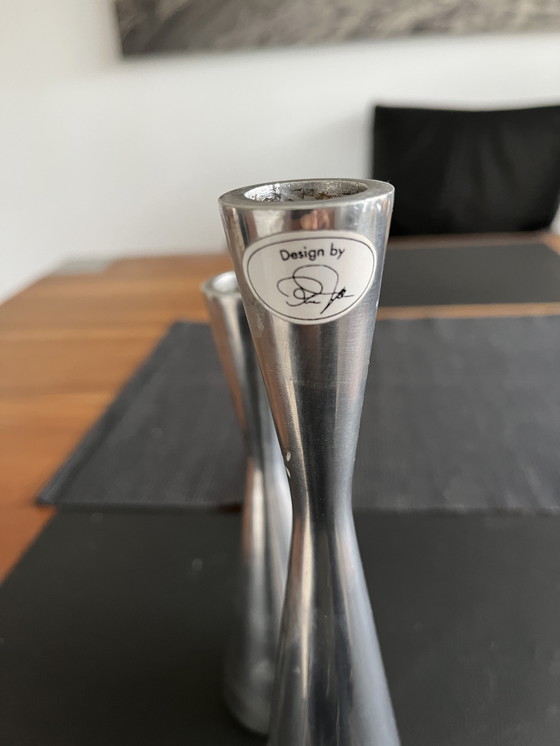 Image 1 of Kandelaars 2 Stuks Ontworpen door Erika Pekkari voor Ikea 1990