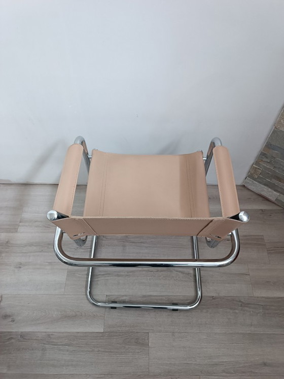 Freischwinger-Sessel Bauhaus Italien 1980er Jahre – Metal, Leather (photo 7 of 15)