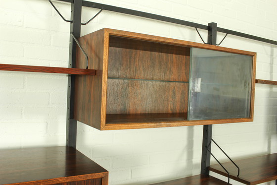 Image 1 of Xl Deense modulaire teakhouten wandkast in rozenhout van Poul Cadovius, 1960S