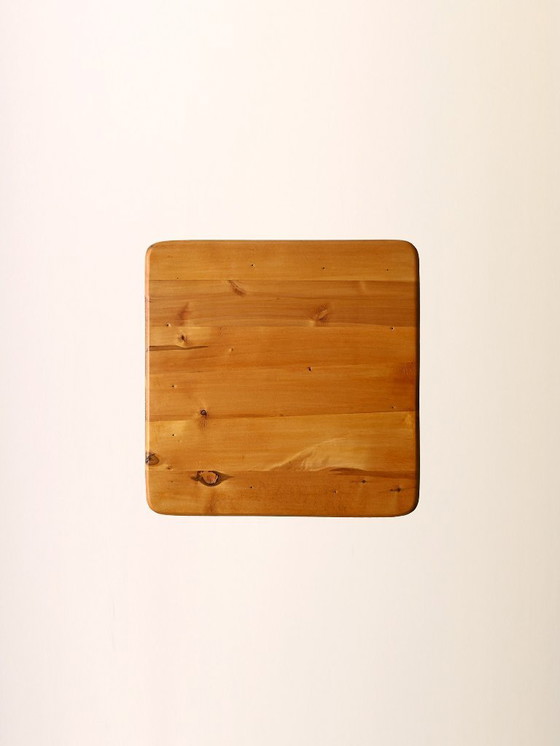 Image 1 of Skandinavischer Eichenholzhocker aus den 1950er Jahren