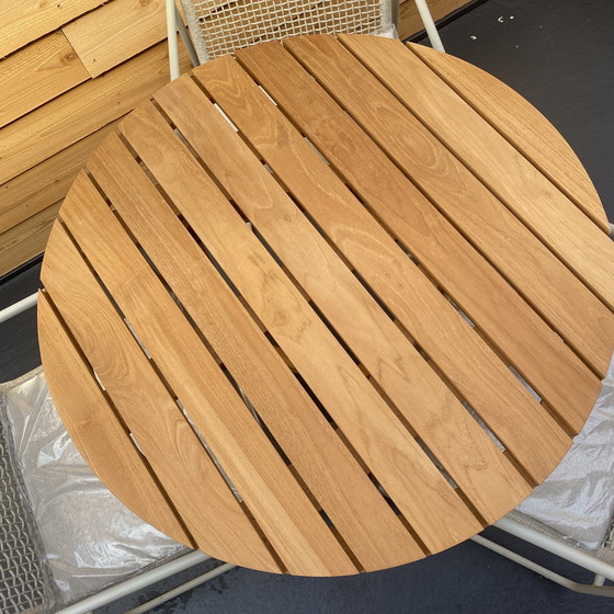 Image 1 of Borek Limone garden table - Ø90 with MIRA garden chair (set of 3)