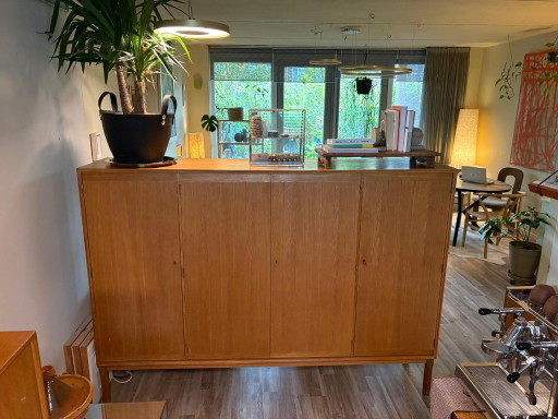 Wooden Storage cabinet with four doors