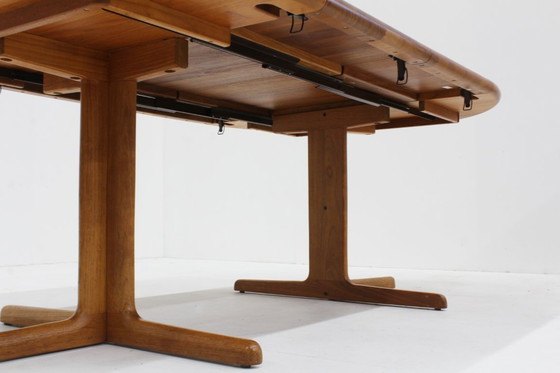 Image 1 of Vintage Danish round extendable dining table solid teak