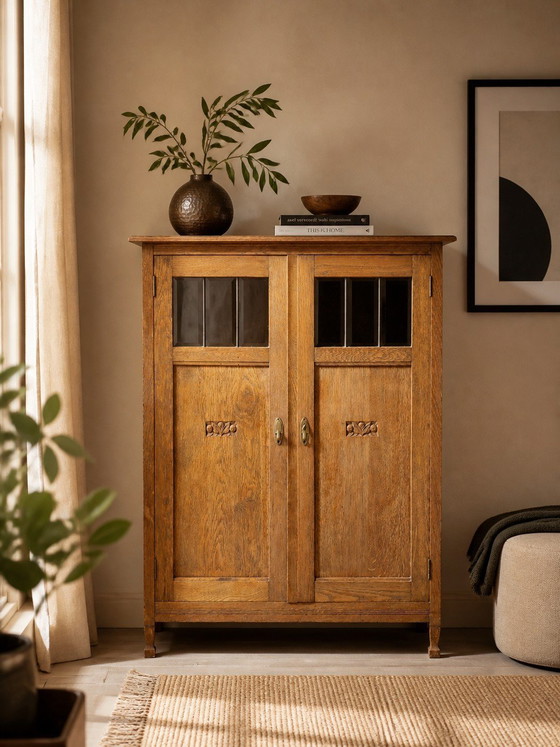 Image 1 of Antiker Art-Deco-Schrank mit Bücherregal