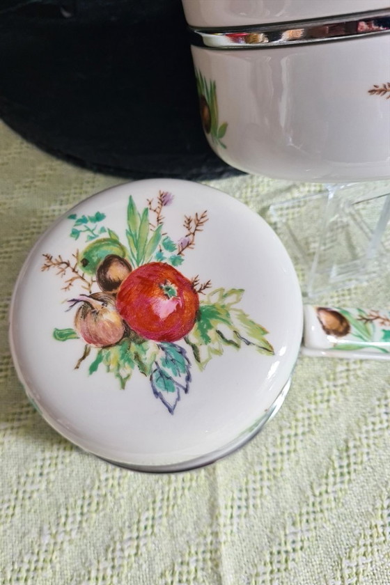 Image 1 of 3x Kochtöpfe aus Aluminit von Limoges, Frankreich, Marke Frugier, hochglanzpoliertes Haviland-Porzellan.