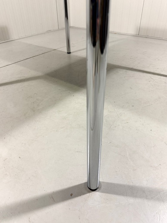 USM Haller Esstisch Fritz Haller 1980er Jahre – Esstische, Chrome, Wood (photo 13 of 20)