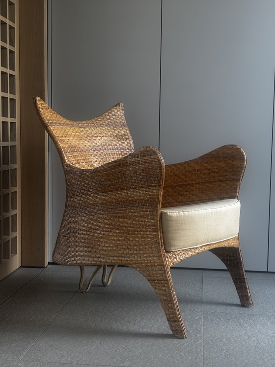 Image 1 of Sillón de ratán orgánico: diseño escultural