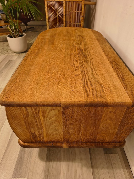 Image 1 of Couchtisch/Fernsehtisch aus massiver Eiche, 1960er Jahre