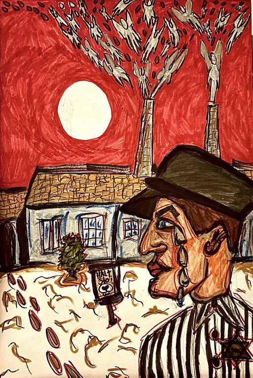 Schilderij van Max Moszkowicz: Zeide