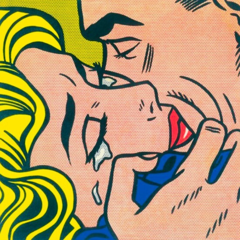 ロイ・リキテンスタイン シルクスクリーンポスター　Kiss V 1964 Roy Lichtenstein: 
