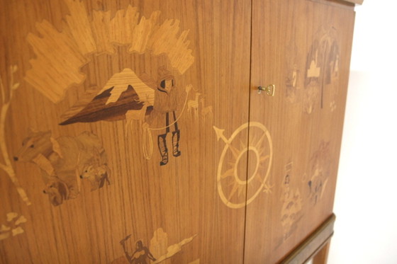 Modern Scandinavisch Notenhouten Dressoir van Reiners, Mjölby, Zweden, jaren 30, Scandinavian (foto 5 van 8)