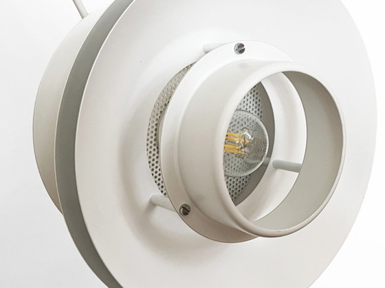 Image 1 of Middelgrote meerlaagse hanglamp van Kurt Wiborg voor Jeka Metaltryk, Denemarken 1970