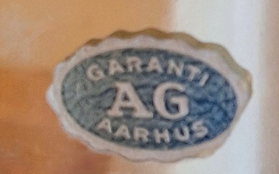 Image 1 of AG Aarhus Sekretär aus Teakholz, 3 Schubladen und versteckter Spiegel, Dänemark 1960er Jahre