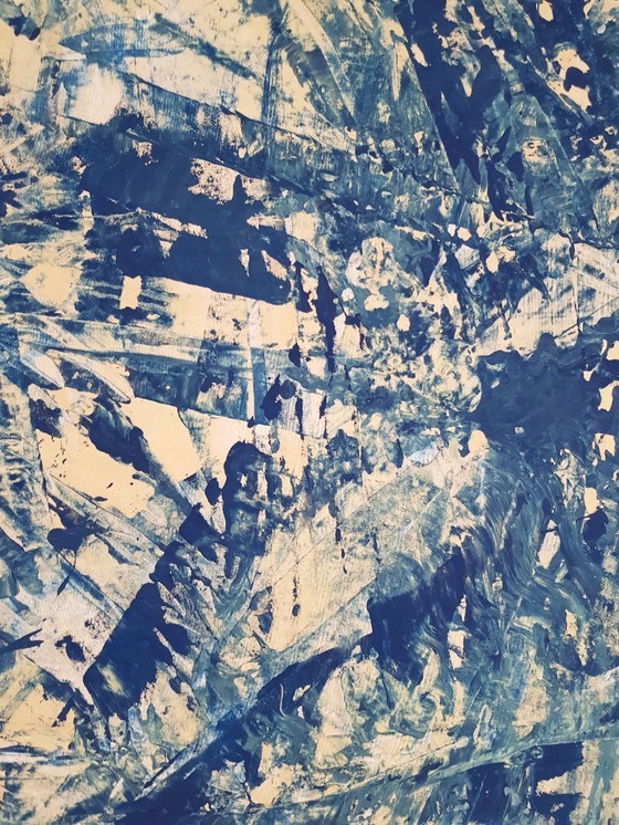 Image 1 of Jürgen Angeler - Cubismo azul y dorado