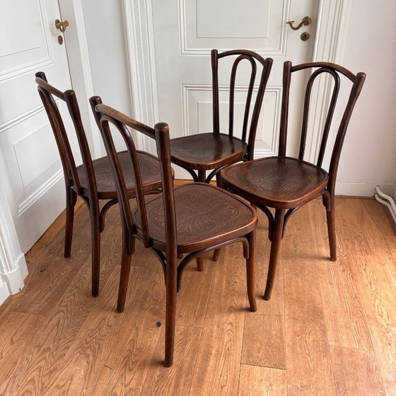 4x J Kohn Thonet style Dining chairs – Jacob & Josef Kohn, Wood (photo 3 of 11)