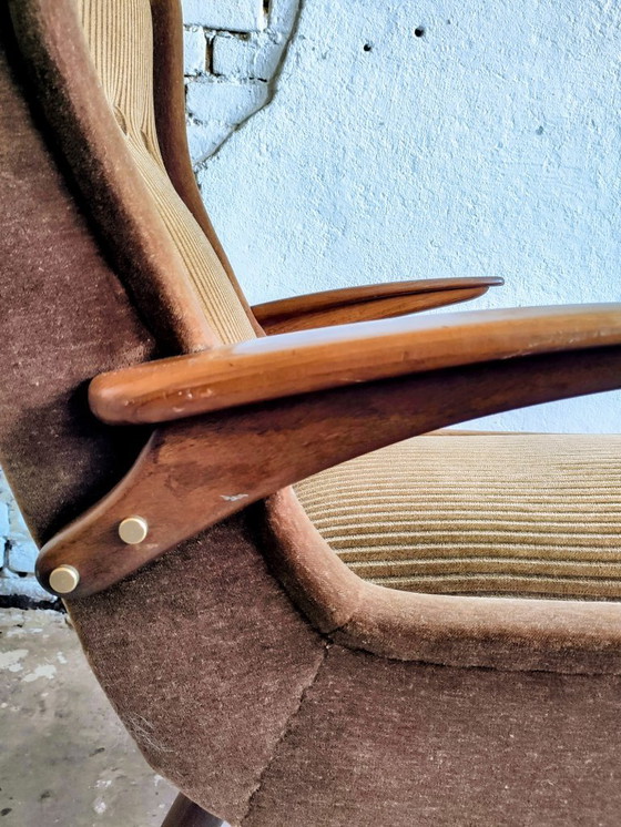 Image 1 of Midcentury Set 3-Seater Sofa and Two Armchairs Scandinavian Design