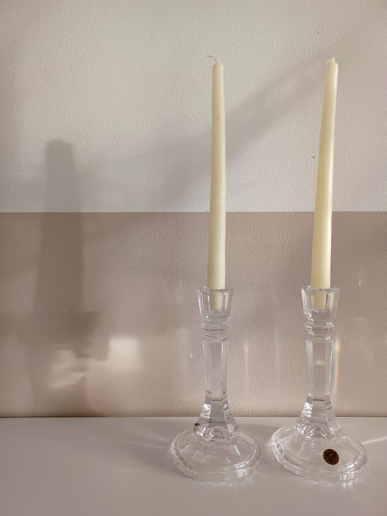 Image 1 of Royal Crystal Rock, Italia, 24%, set di 2 candelieri in cristallo al piombo. Vintage.