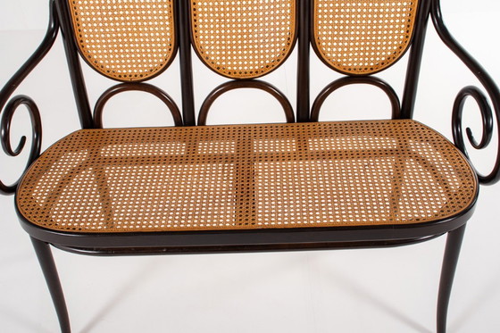 Image 1 of Original Thonet Model 207 Bentwood & Cane Bench, 1980s