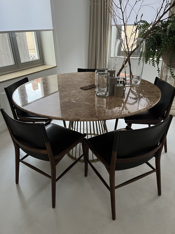 Image 1 of 5x B&B Italia Jens eetkamerstoelen bruin