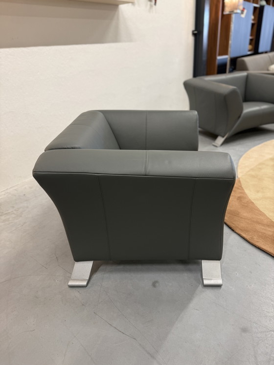 Image 1 of 2 Rolf Benz 322 Armchairs Gray Leather