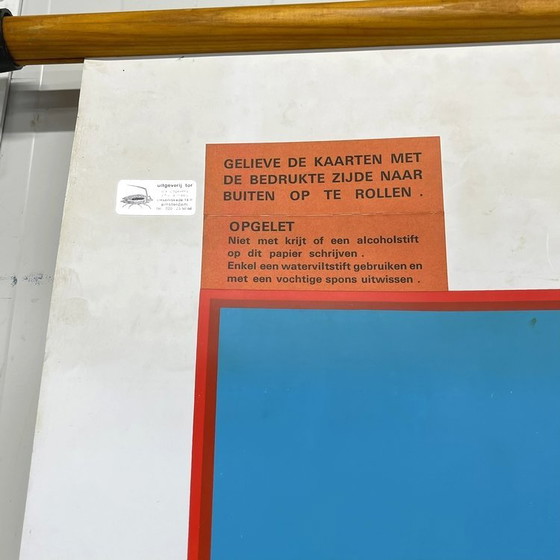 Image 1 of Mappa scolastica d'epoca XL da parete Paesi Bassi