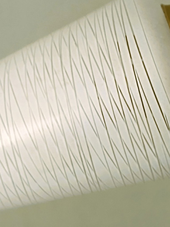 Image 1 of Lustre en métal et abat-jours coniques années 70