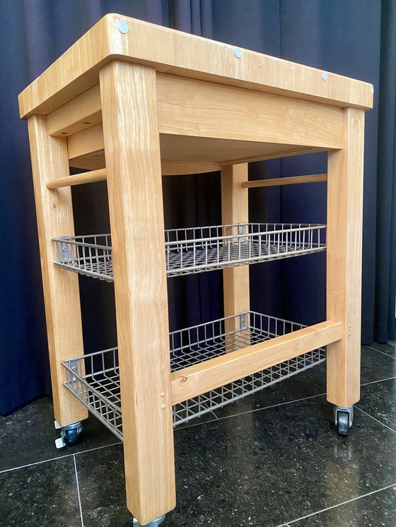 Image 1 of Carrello da cucina in legno massello di faggio di Het Kookpunt