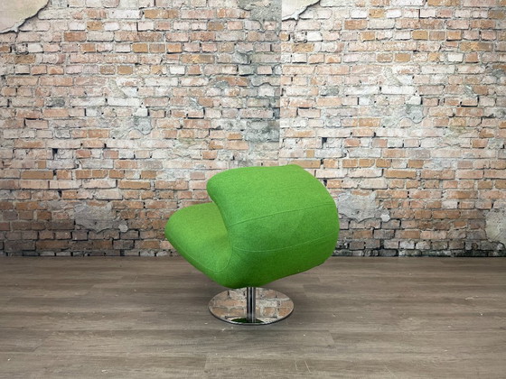 Softline Rio Pouf – Green | Busk+Hertzog – Armchairs, Textile, Chrome (photo 5 of 14)