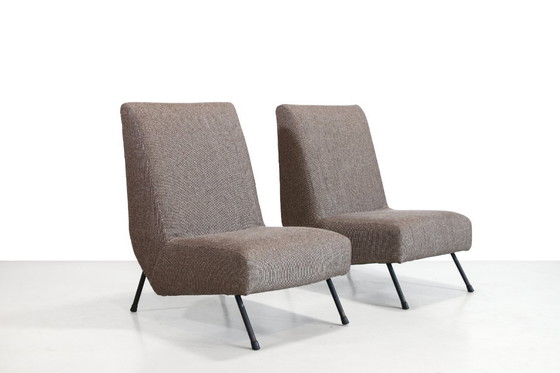 Image 1 of Set van twee Italiaanse design fauteuils uit de jaren 50