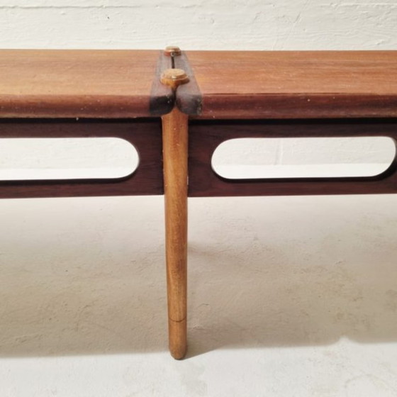 Large bench 1950s - William Watting Scanflex | Mid-Century Modern Design Furniture, Benches, Wood, Brown (photo 8 of 10)