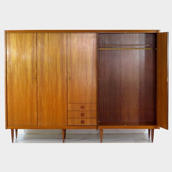 Image 1 of Ampio armadio vintage a 5 ante in teak, anni '60.