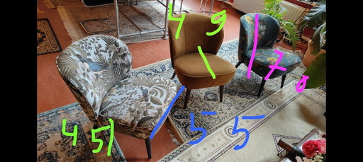 6 Sissy-Boy tub chairs, 3 kinds of designs, nice condition!