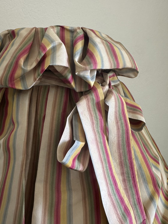 Image 1 of Große Lampe aus Porzellan und Seidentaft