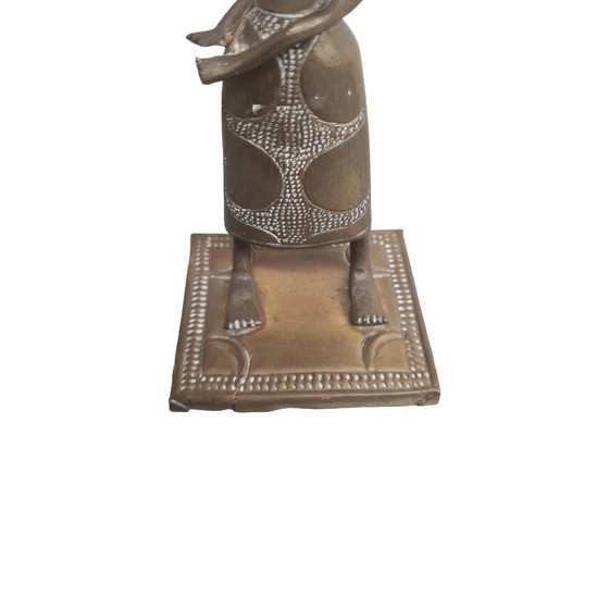 Image 1 of Vintage Brons Evenwicht Beeldje Uit Benin, Midden 20e Eeuw