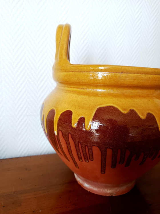 Image 1 of Vintage glazed pottery planter