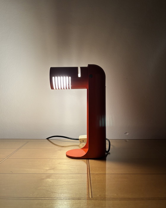 Image 1 of Flip Top Space Age Desk Lamp Leuka 1970s by Richard Carruther Vintage Table Lamp Space Age 70s Mid Century Industrial Italy