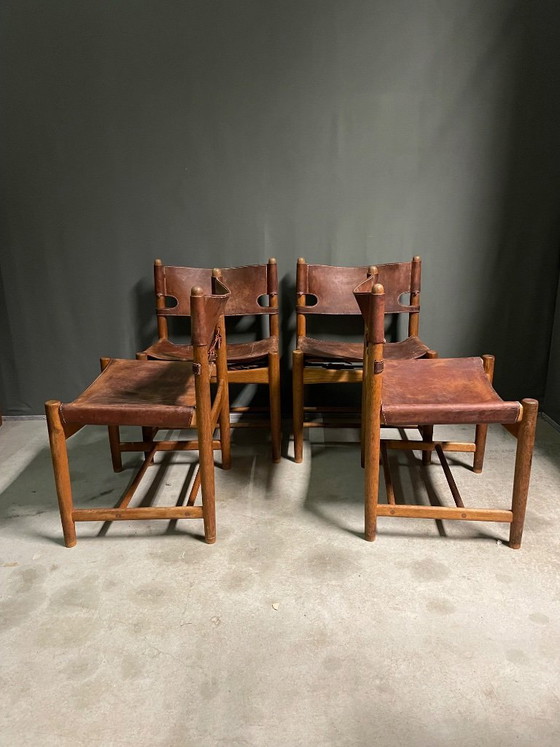 Image 1 of 4 BØRGE MOGENSEN 'SPANISH' DINING CHAIRS FOR FREDERICIA, 1960