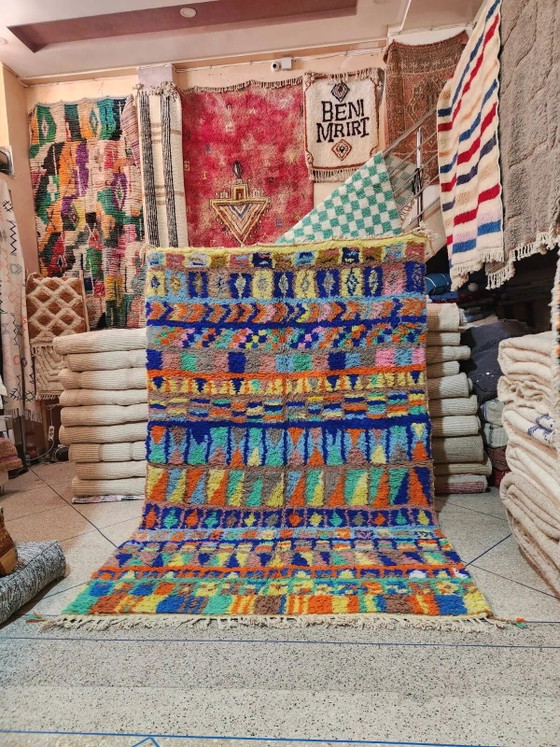Grande tappeto berbero marocchino multicolore in lana 300 x 200 cm – Tappeti, Cotone, Bohemian (photo 3 of 3)