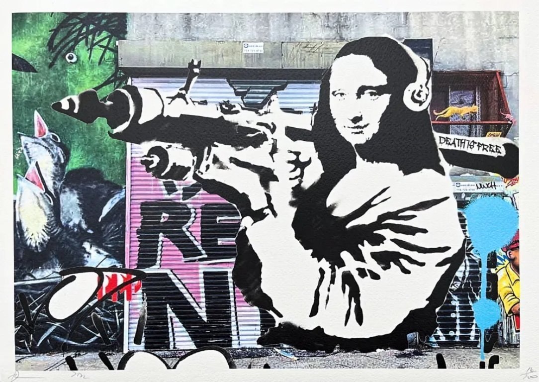 Death Nyc - Banksy Mona Lisa Bazooka - Limited Edition With