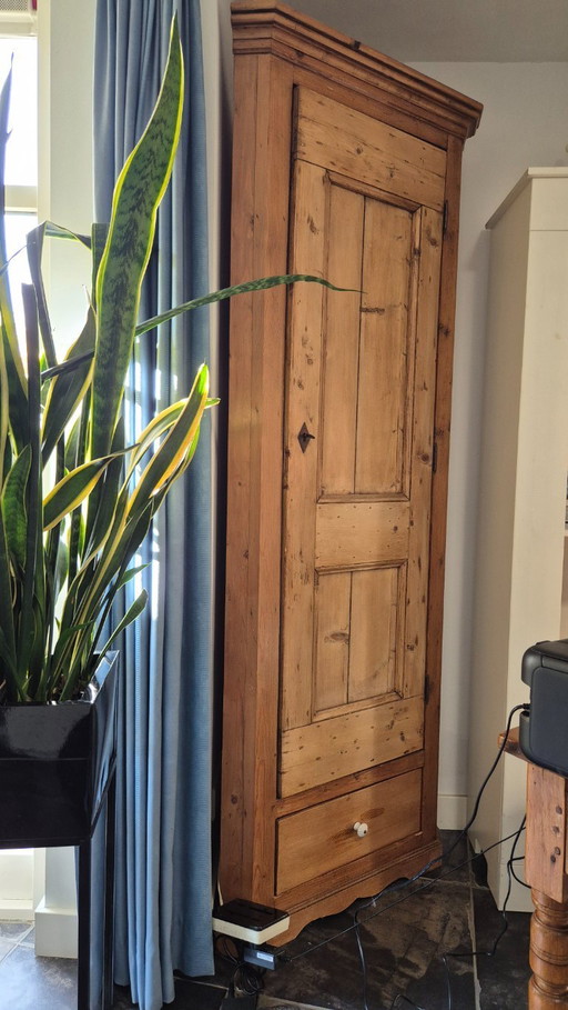 Antique pine corner cupboard