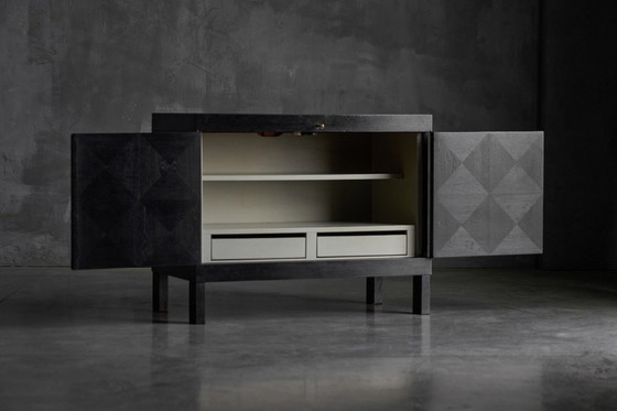 Image 1 of Mobile brutalista De Coene in rovere tinto, Belgio, anni '70